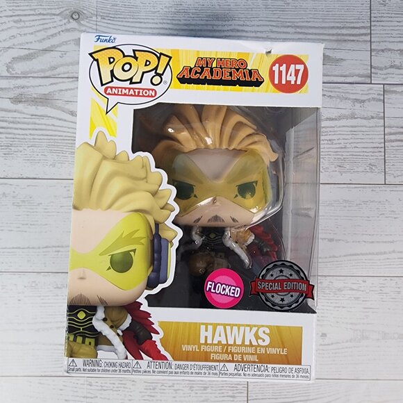 Flocked Hawks Funko POP Figure MHA #1147 Limited Edition Rare & Exclusive - Picture 2 of 7